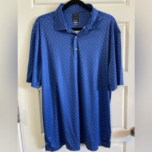 Greg Norman X-Lite Play Dry Polo Shirt Golf Shirt Blue Size Large